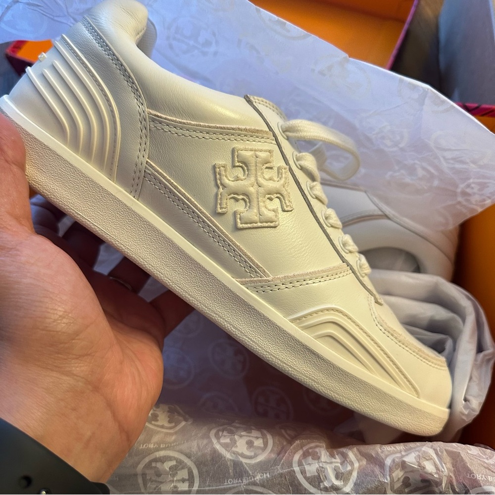 Tory Burch Women's Clover Court Lace Up Low Top Sneakers
